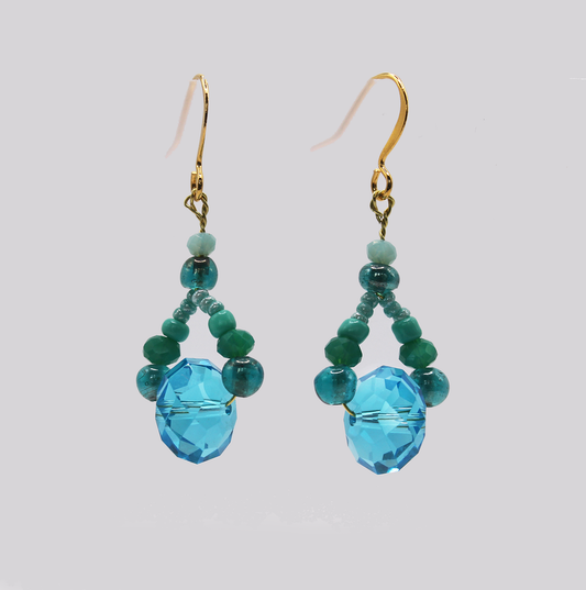 Blue coloured earrings 